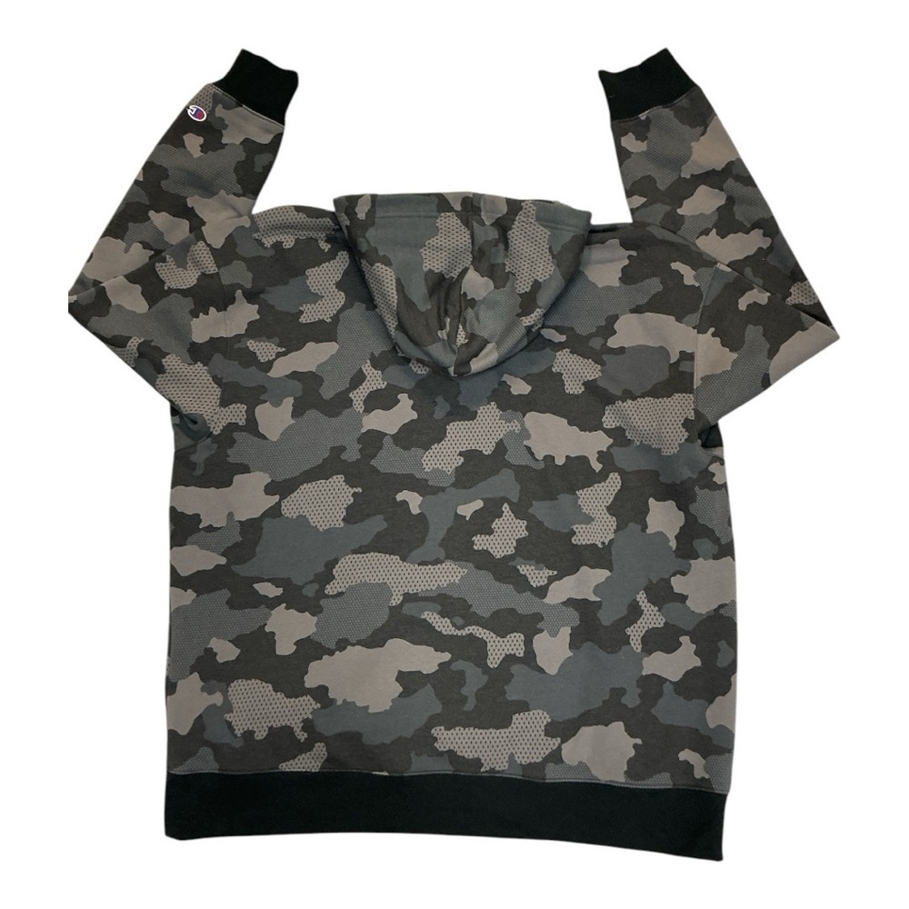 Champion Men's Camouflage Hoodie - Black and Gray - Picture 6 of 6